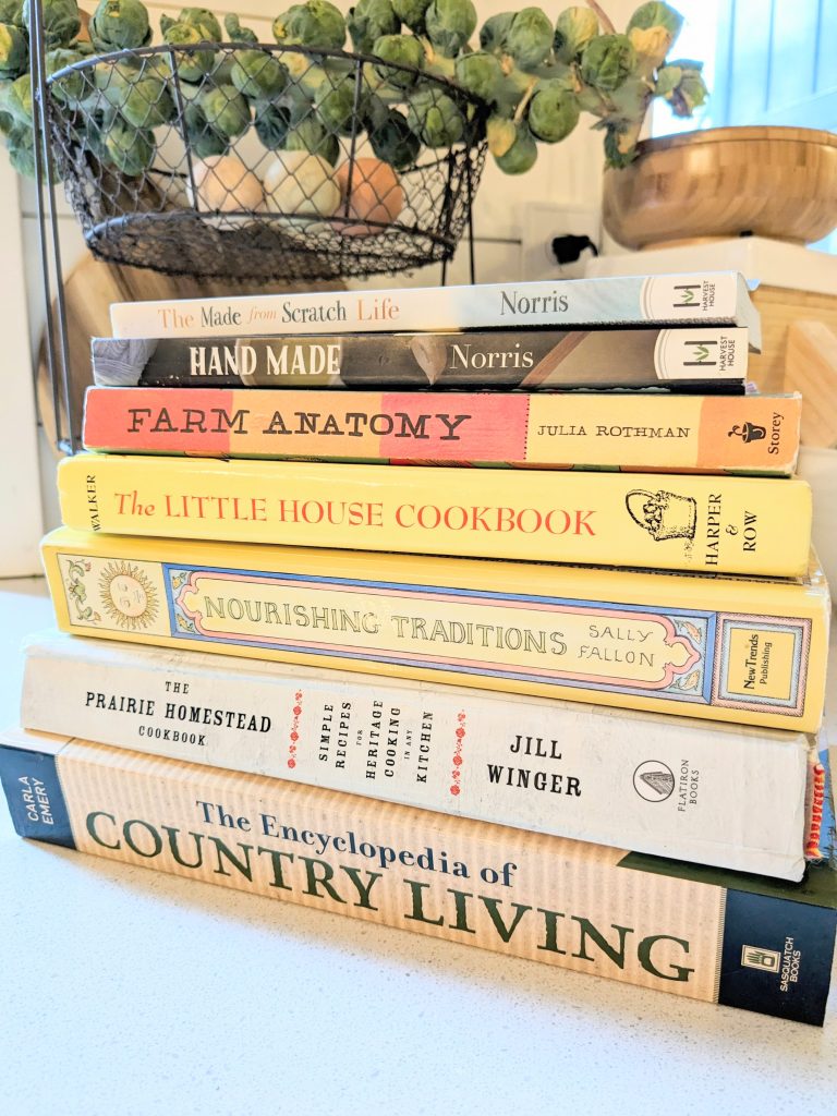 a colorful stack of homestead books